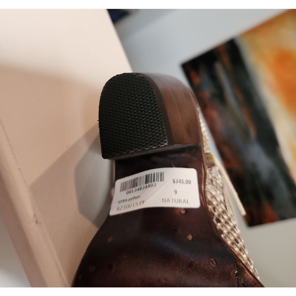 Azulado Python Snakeskin Western Style Ankle Boot… - image 8